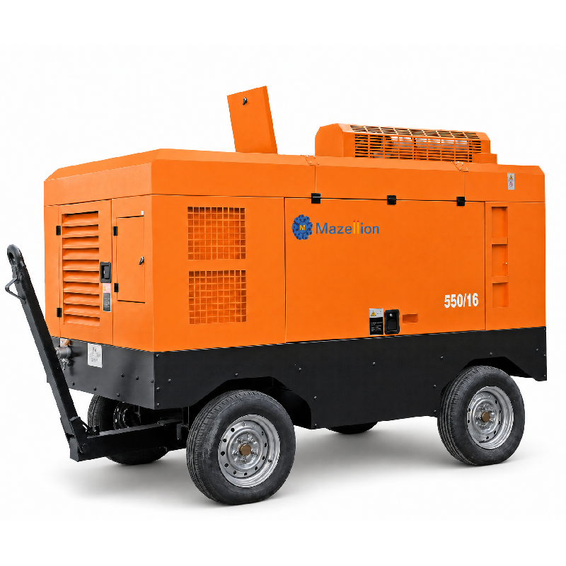KYLC550-16CY Diesel Portable Screw Air Compressor 15m³/min 16 Bar for Mining Rock Drilling and Construction

