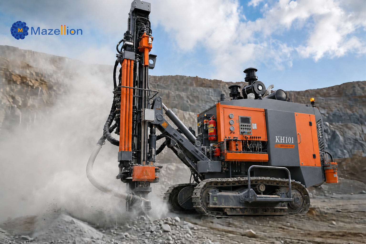 KH101 Integrated Automatic Rod Changing DTH Drilling Rig | 90–115mm Hole Diameter