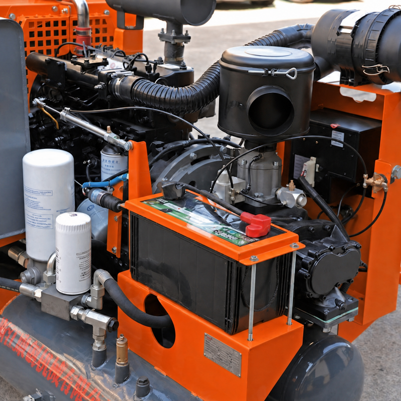 5m³/min 8 Bar Diesel Portable Screw Air Compressor for Jack Hammer & Pneumatic Tools
