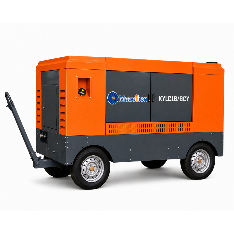 KYLC18-18CY Diesel Portable Screw Air Compressor 18m³/min 18 Bar for Mining and Water Well Drilling