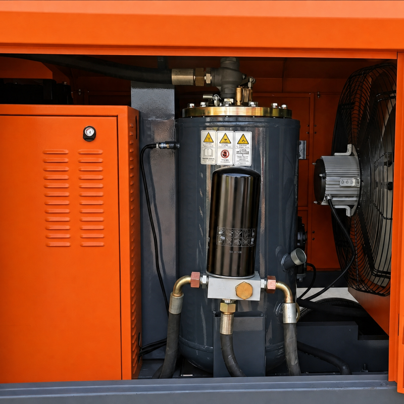 KYLC13/14.5DY Electric Mobile Screw Air Compressor (Four Wheels)