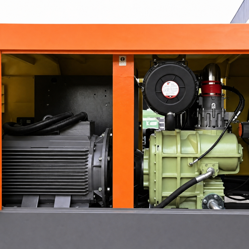 KYLC23-18DY Electric Powered Portable Screw Air Compressor 23m³/min 18 Bar for Mining and Drilling