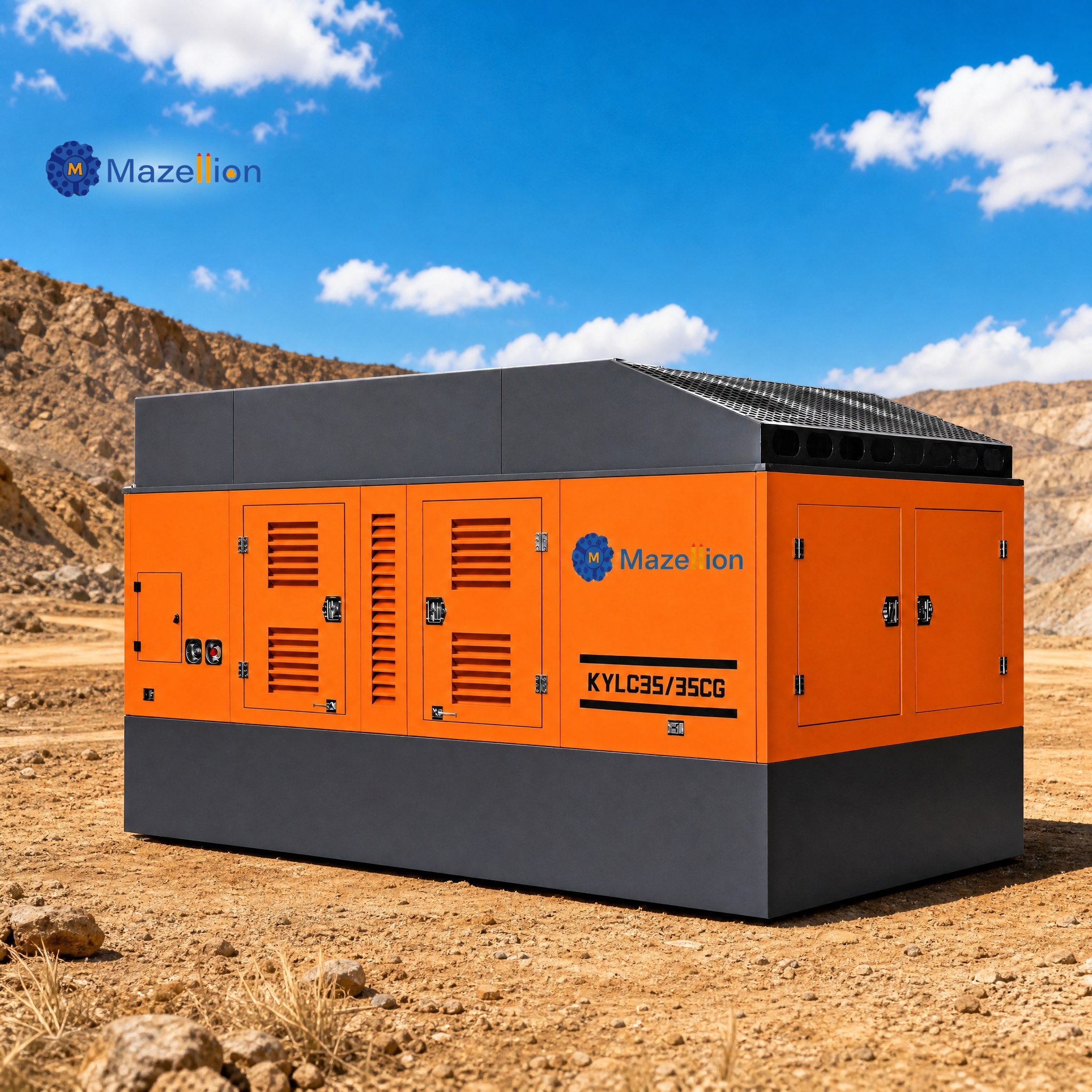 KYLC35-35CG Diesel Stationary Screw Air Compressor 35m³/min 35 Bar High Pressure Compressor for Mining Drilling

