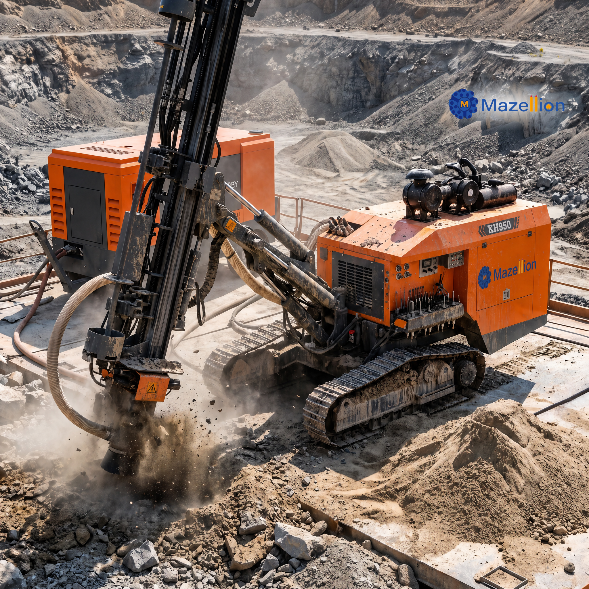 KH950 Split Type Automatic Rod Changing DTH Drilling Rig | Automatic Rod Changer | 115–138mm Hole Range Mining Drill