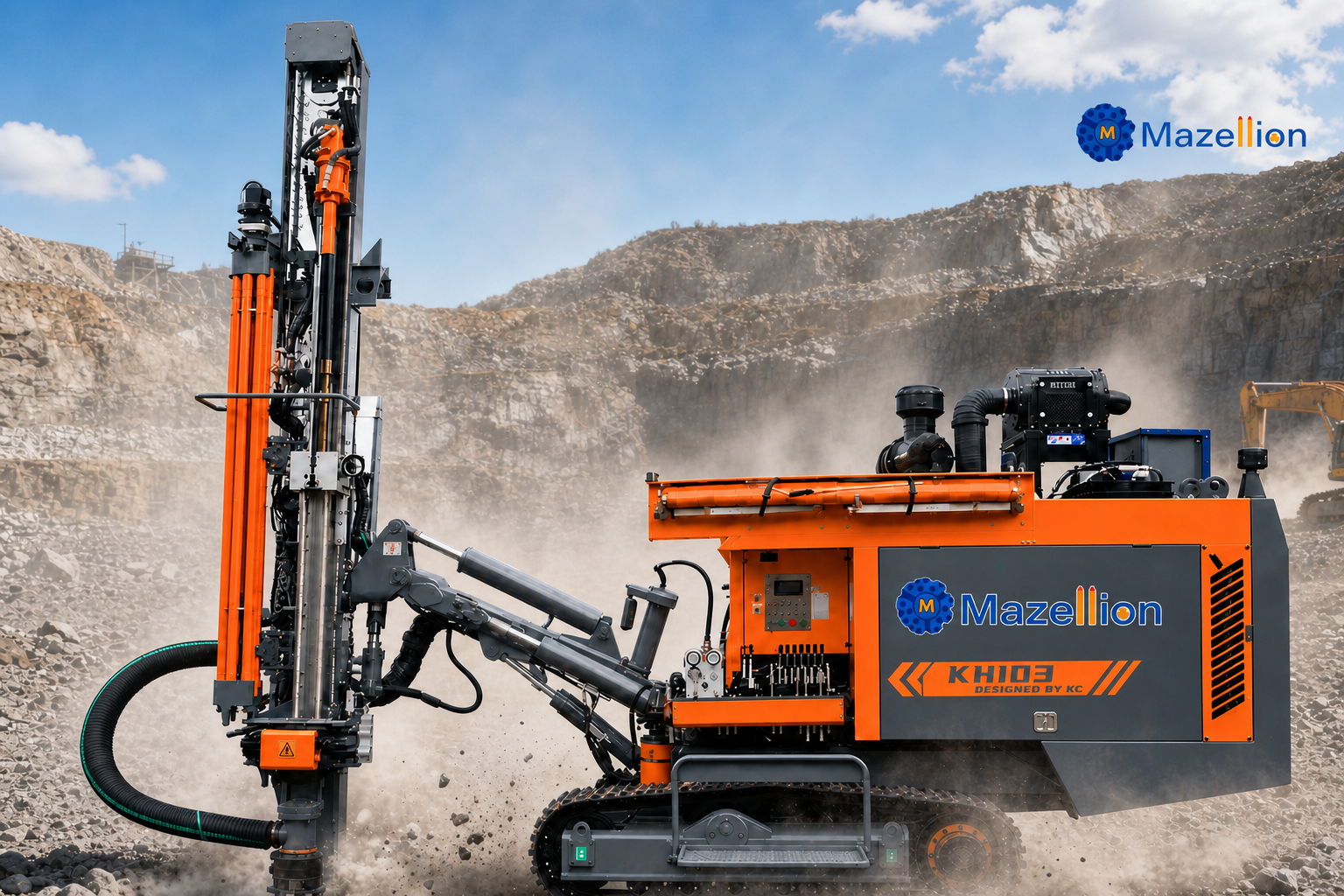 KH103 / KH105 Integrated Automatic Rod Changing DTH Drilling Rig | 90–140mm Hole Diameter