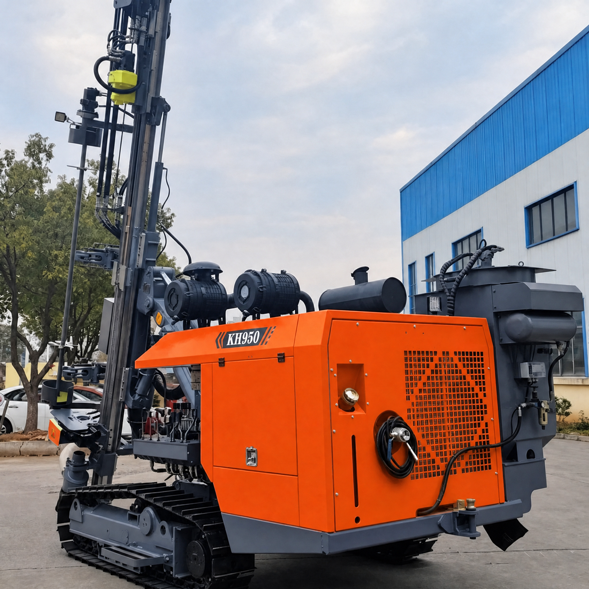 KH950 Split Type DTH Drilling Rig | Automatic Rod Changer | 115–138mm Hole Range Mining Drill