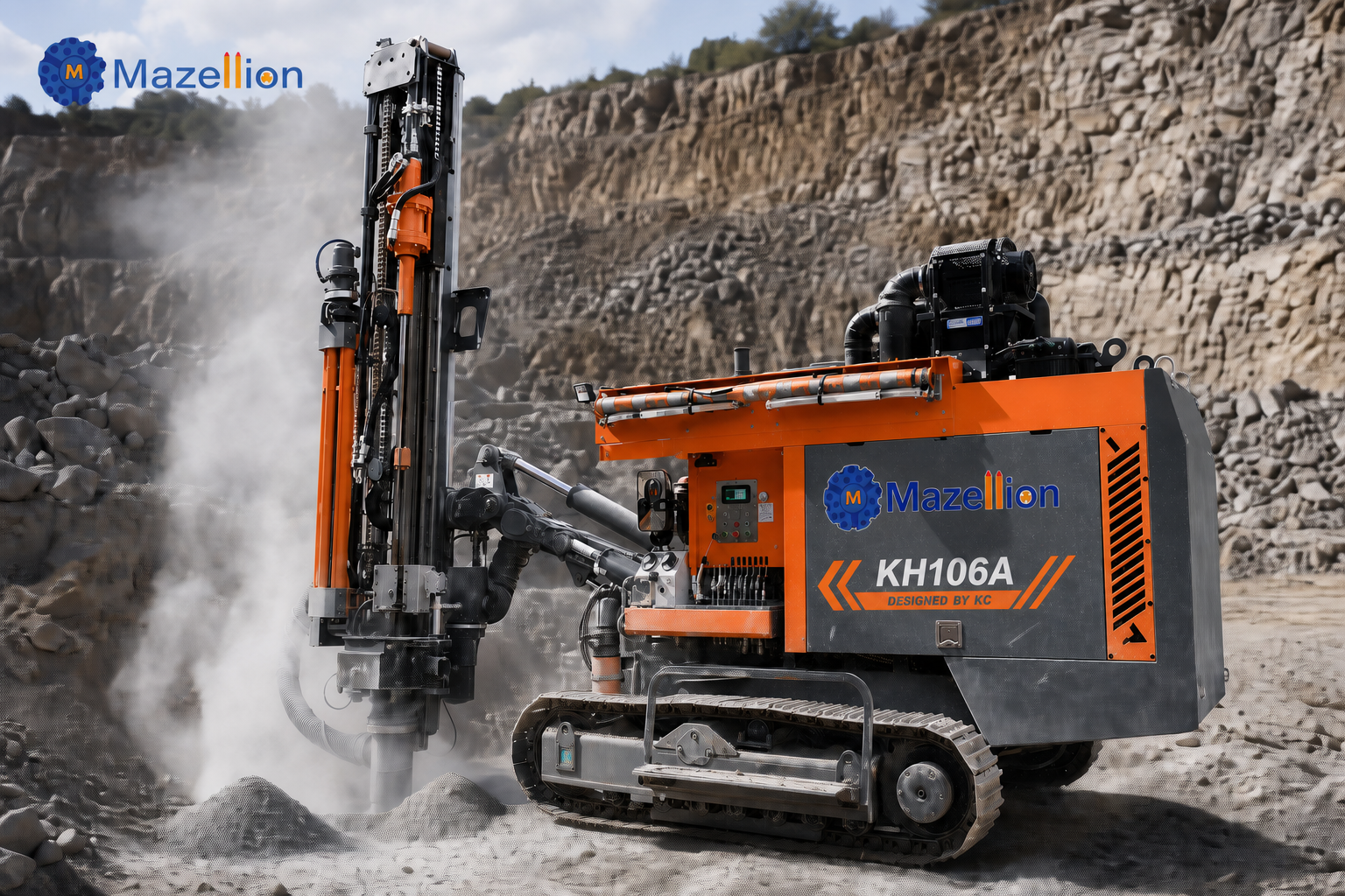 KH106 Automatic Rod Changing DTH Drilling Rig | 115–152mm Hole Diameter | Heavy-Duty Mining Drill Machine