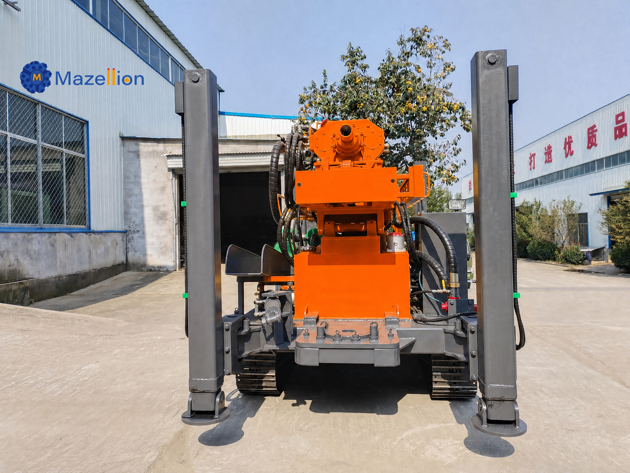 KC450 Fully Hydraulic Water Well Drilling Rig – High-Power Deep Drilling with Foam Pump for Complex Formation Efficiency (450m Depth)
