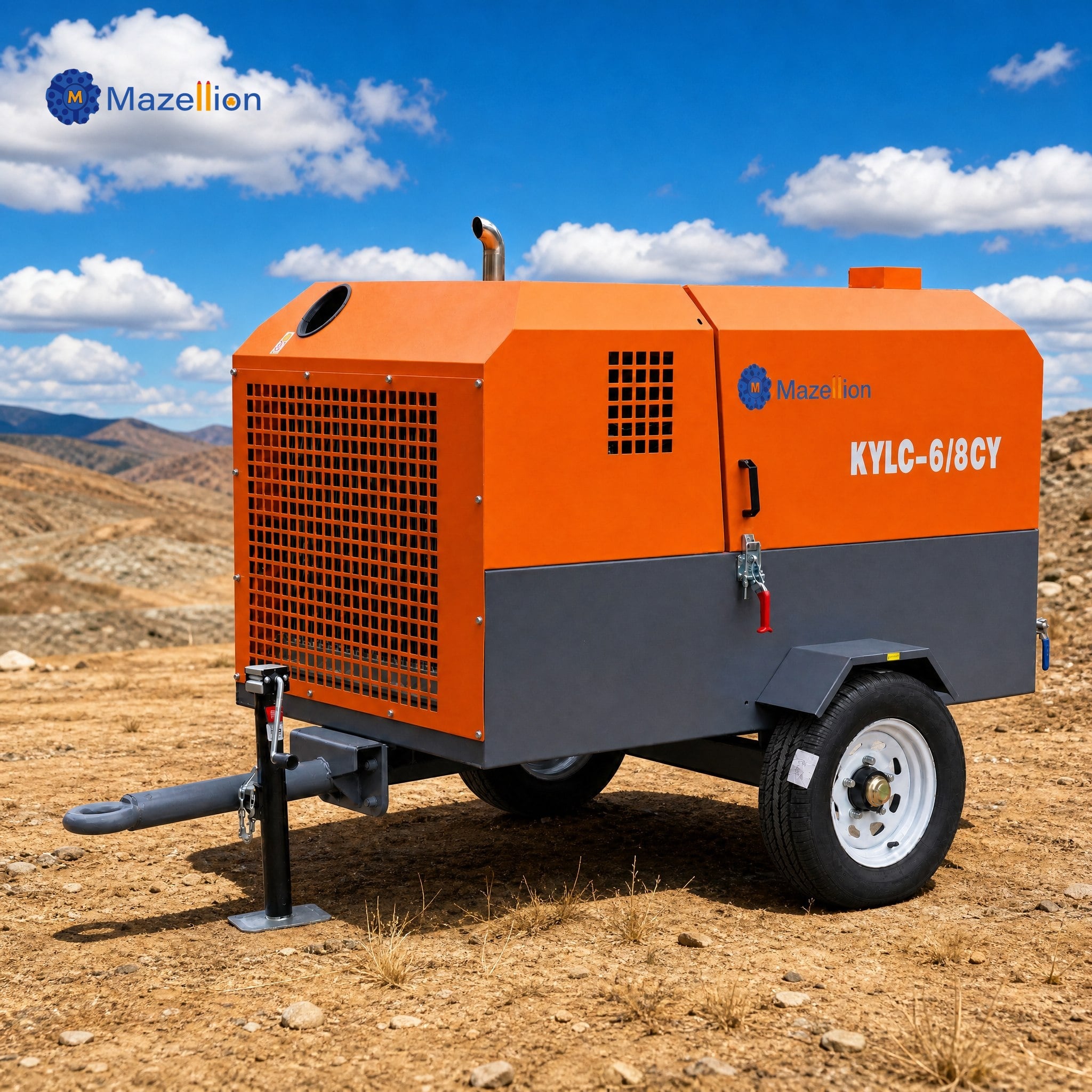 Portable Diesel Screw Air Compressor 6m³/min 8 Bar | Mining Equipment Manufacturer
