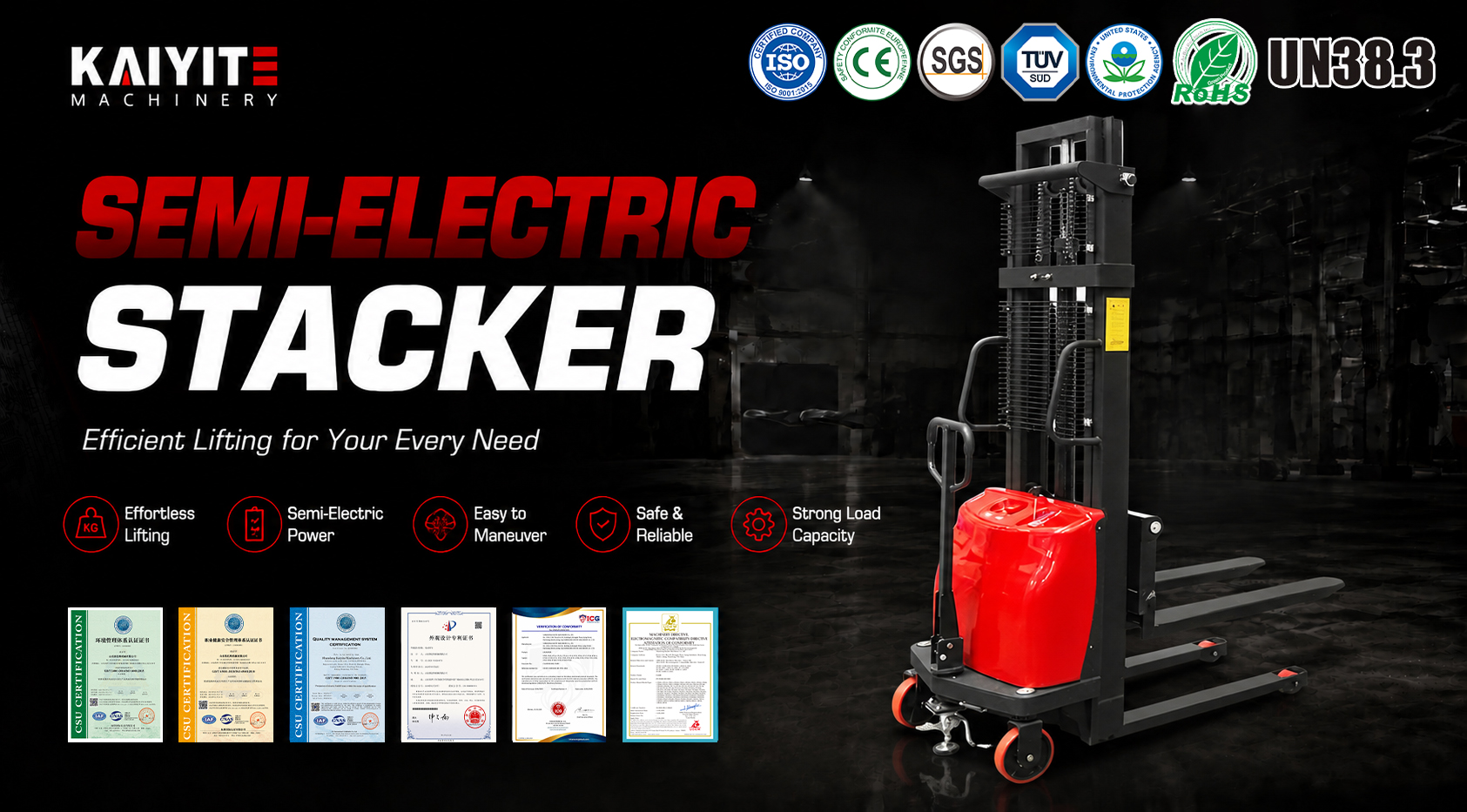 Semi-electric Stacker