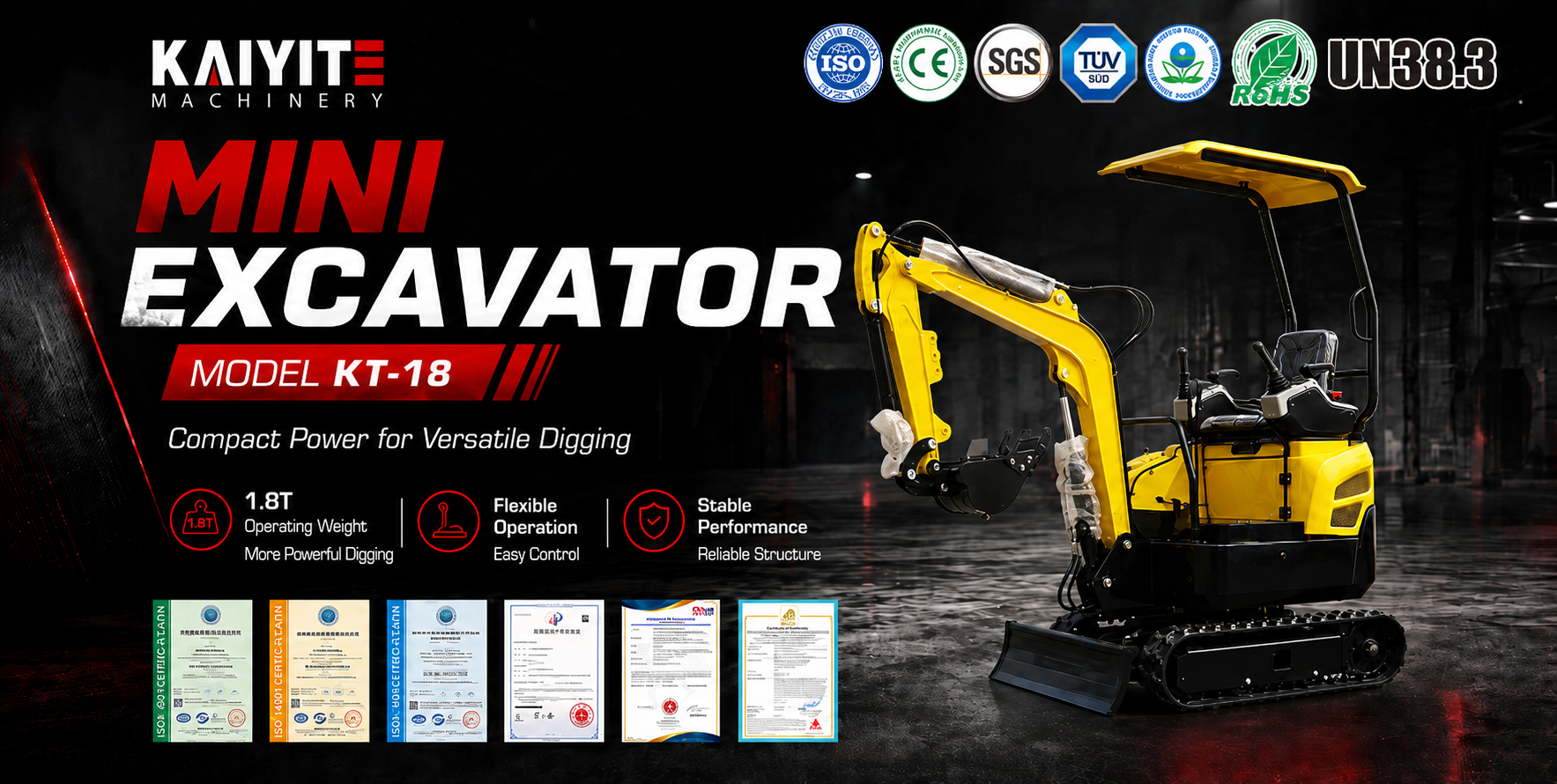 KT-18 MINI EXCAVATOR