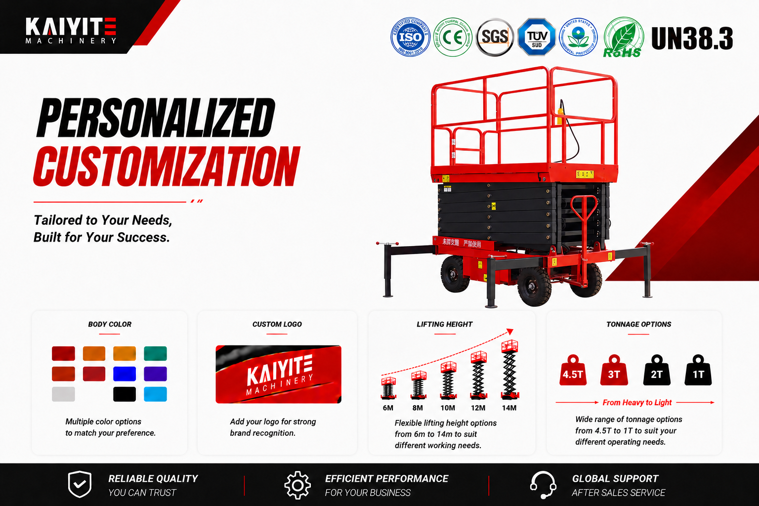 MOBILE SCISSOR LIFTING PLATFORM
