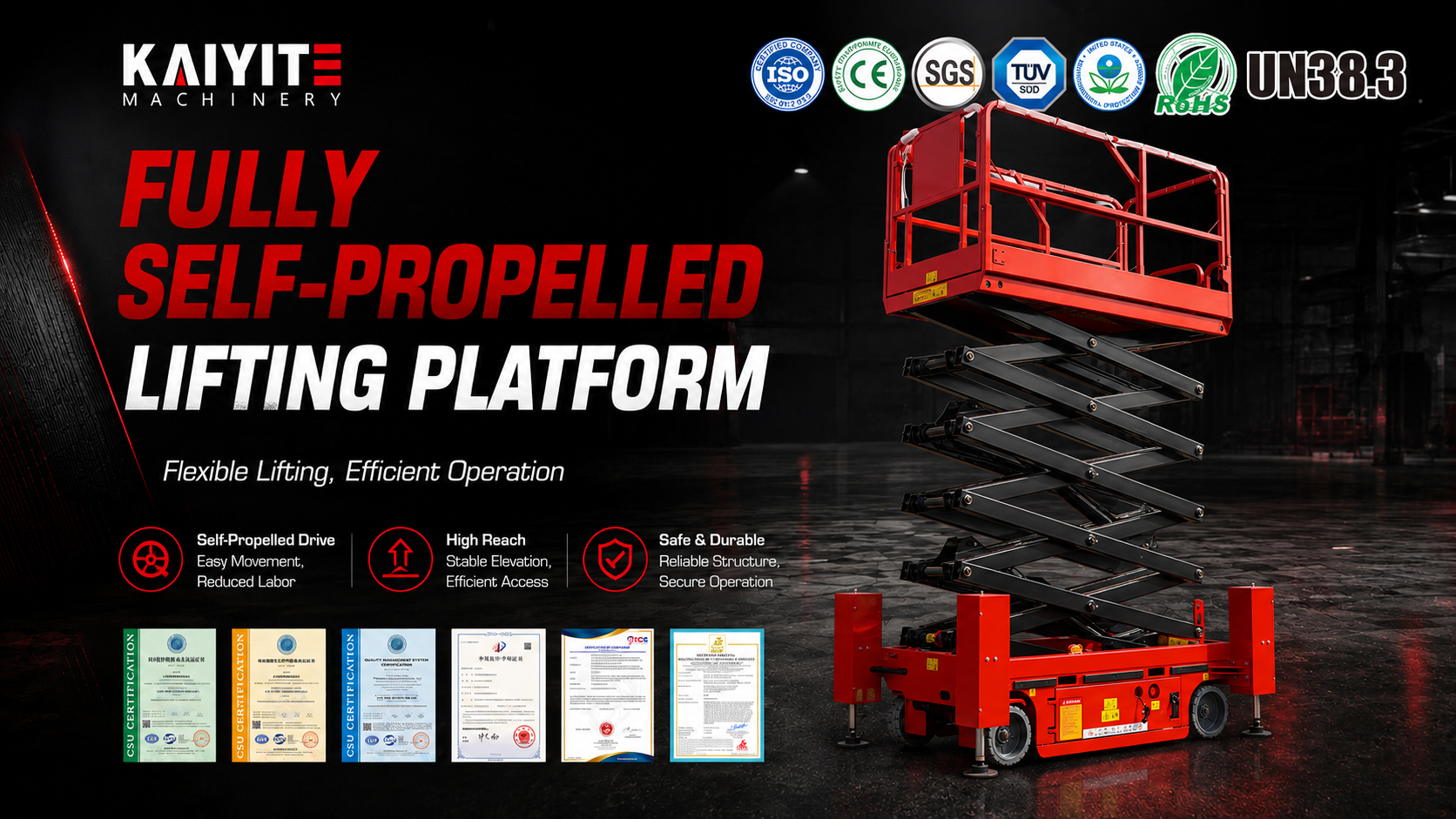 FULLY SELF-PROPELLED LIFTING PLATFORM