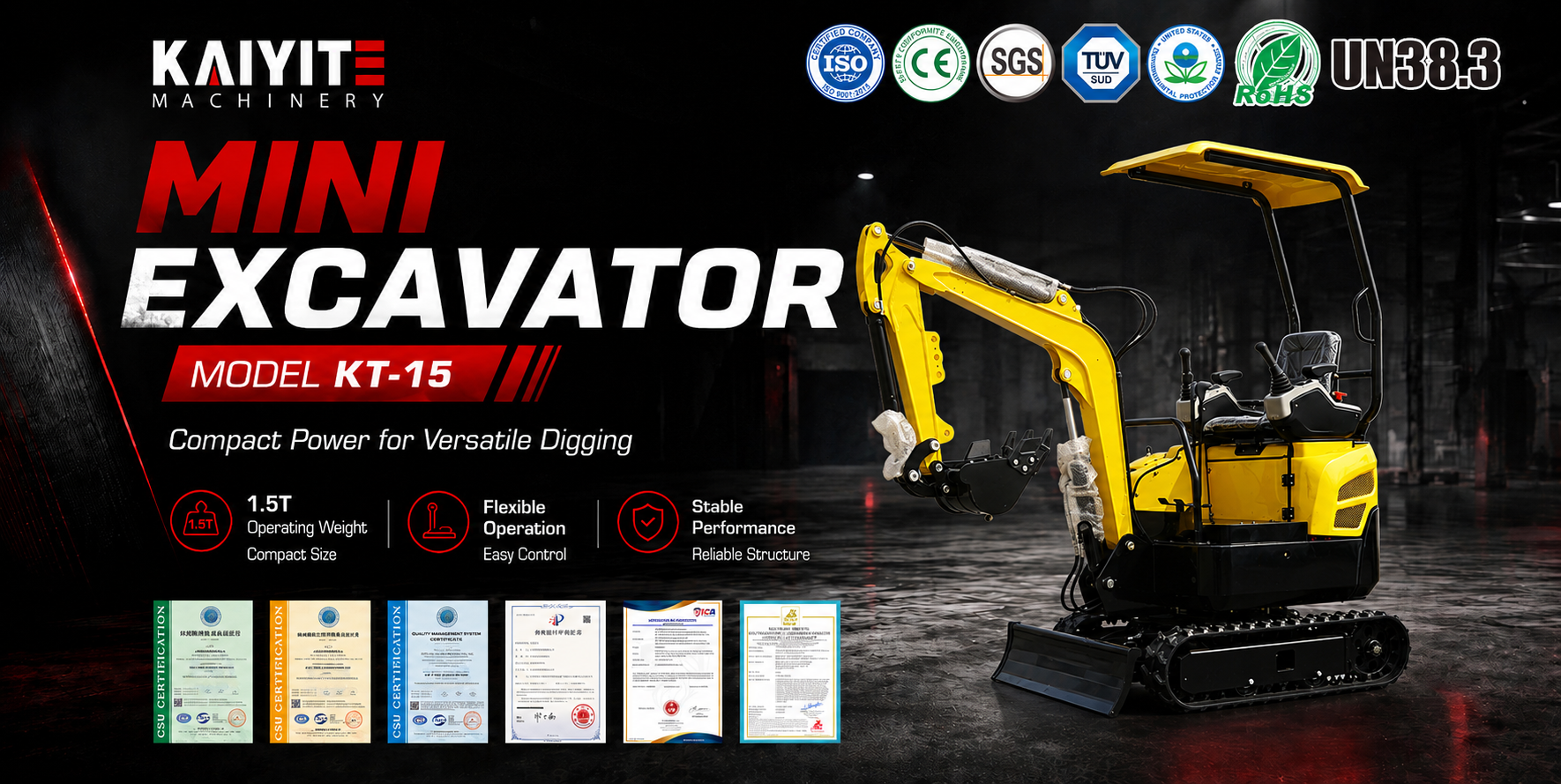 KT-15 MINI EXCAVATOR