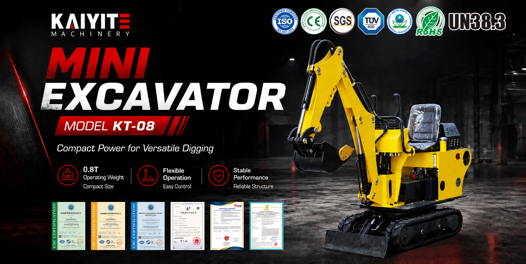 KT-08 MINI EXCAVATOR