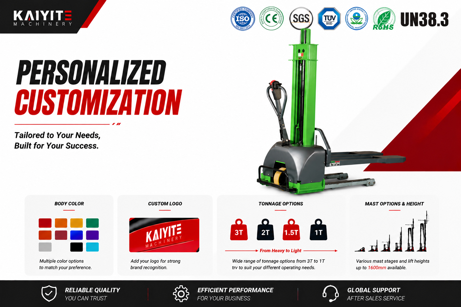 SELF-LIFTING STACKER