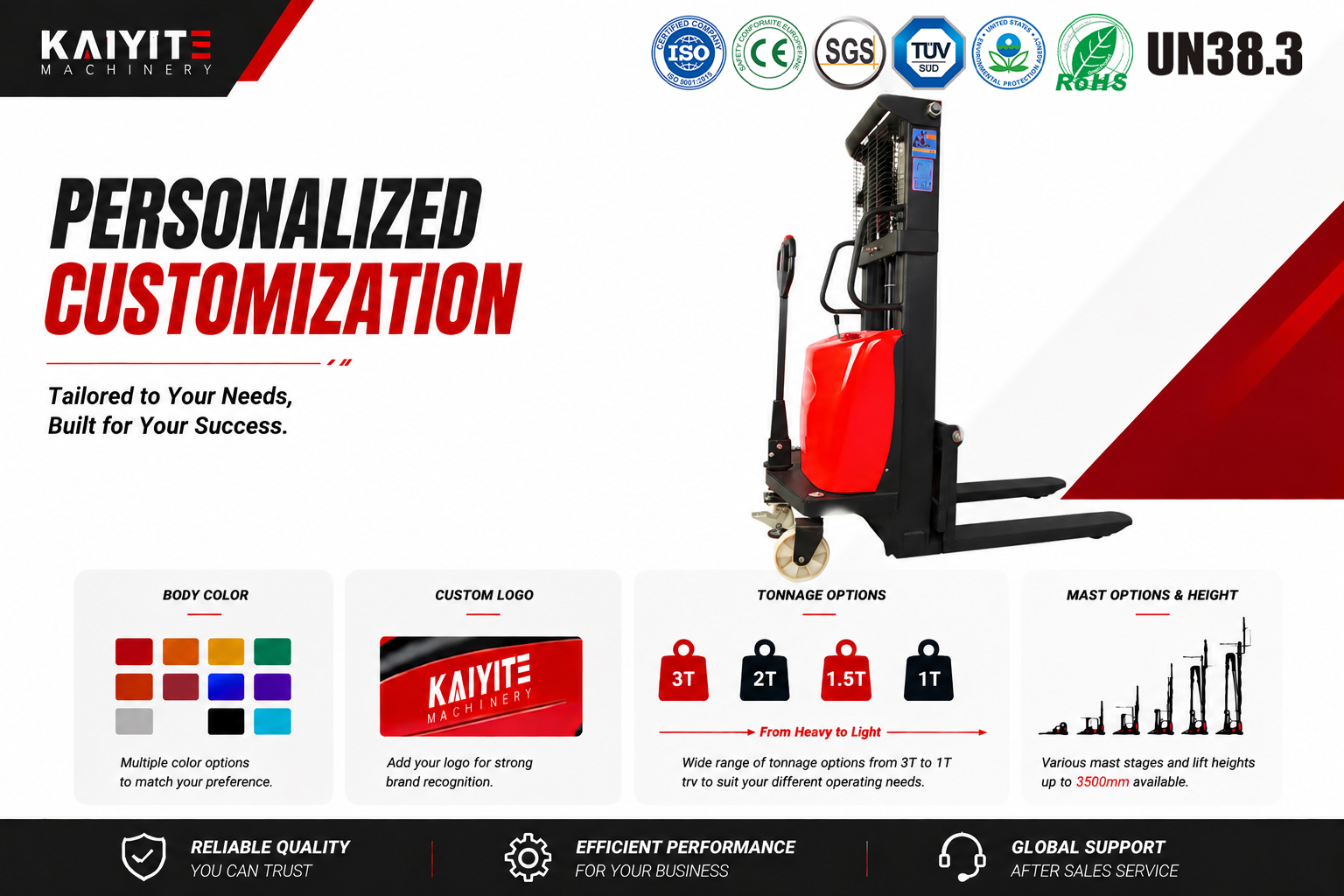 Semi-electric Stacker