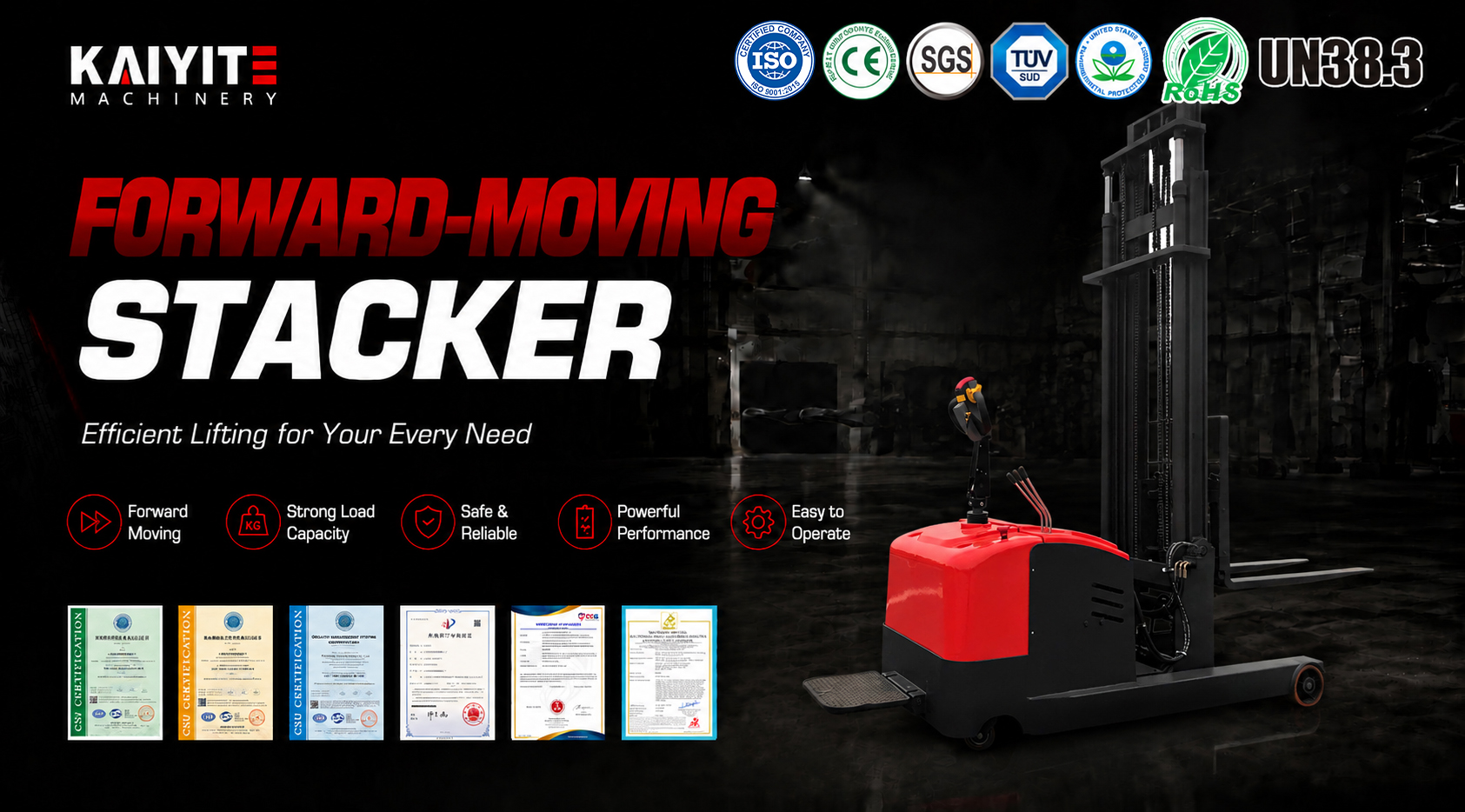 FORWARD-MOVING STACKER