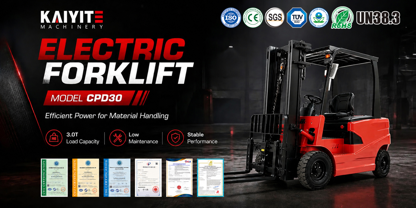 3 Ton Electric Forklift