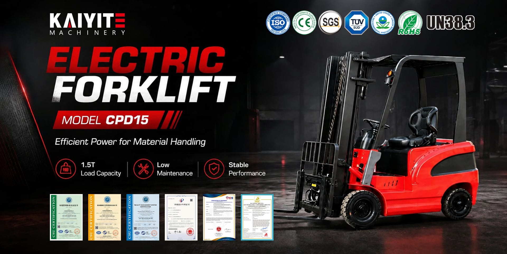 1.5 Ton Electric Forklift
