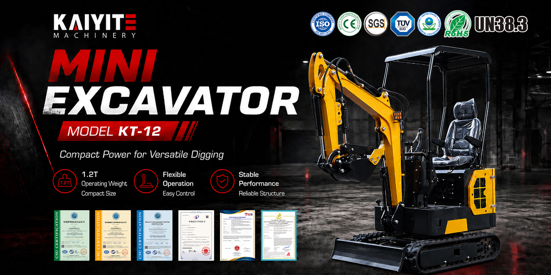 KT-12 MINI EXCAVATOR