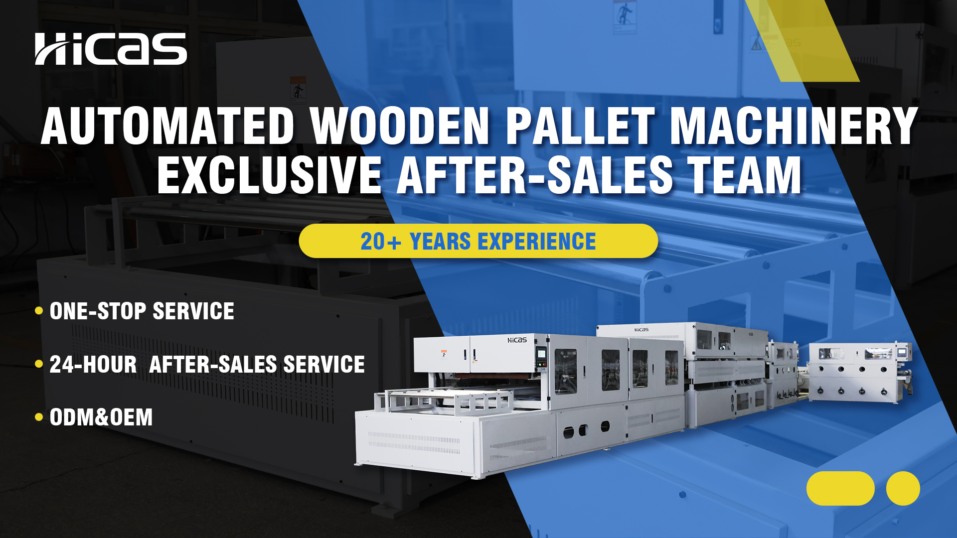 Wooden pallet polishing machine