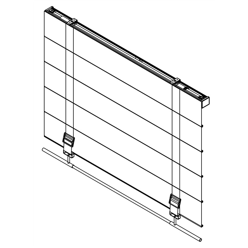 LM50 Top Track Electric Roman Blind