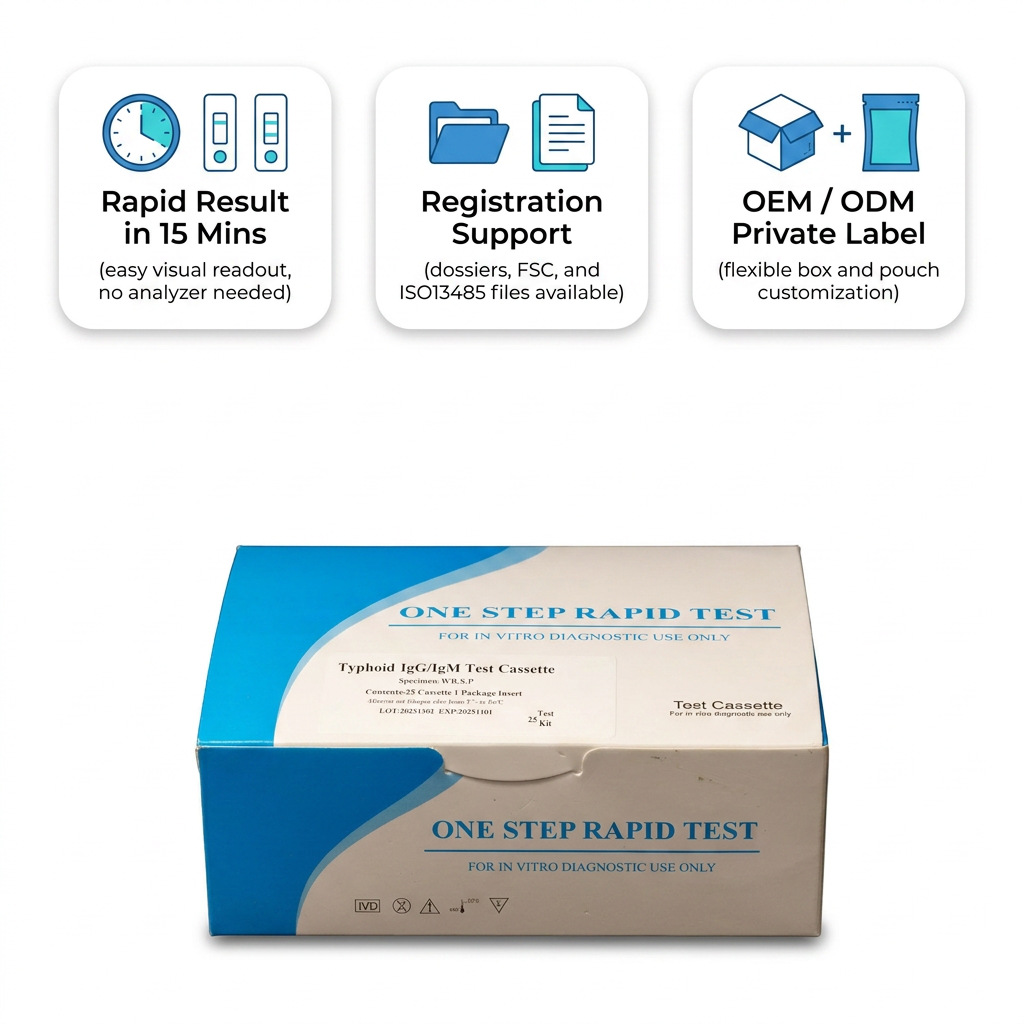 One Step Typhoid IgG/IgM Rapid Test Kit