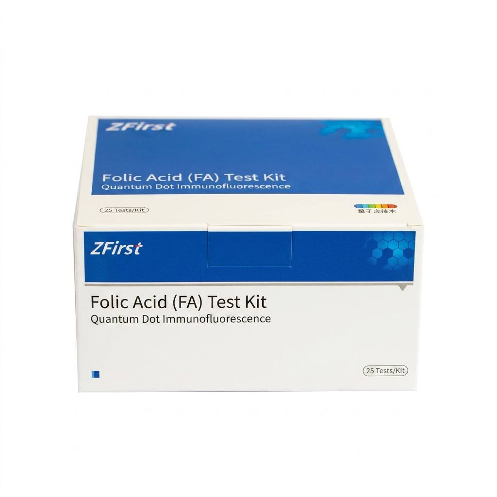 ZFirst Folic Acid (FA) Test Kit Quantum Dot Fluorescence Immunoassay (QD-FIA) Pregnancy Nutrition Diagnostic Reagent