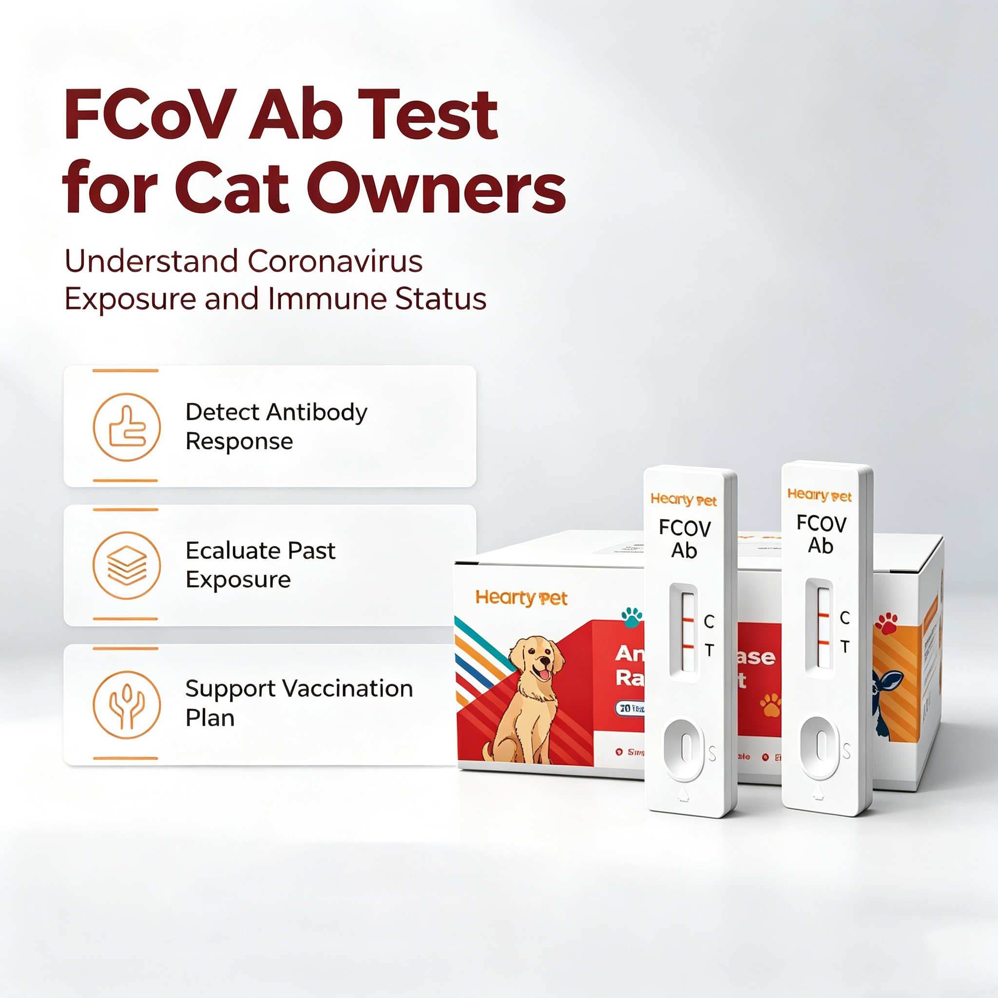 Feline Coronavirus (FCoV) Antibody Rapid Test Kit