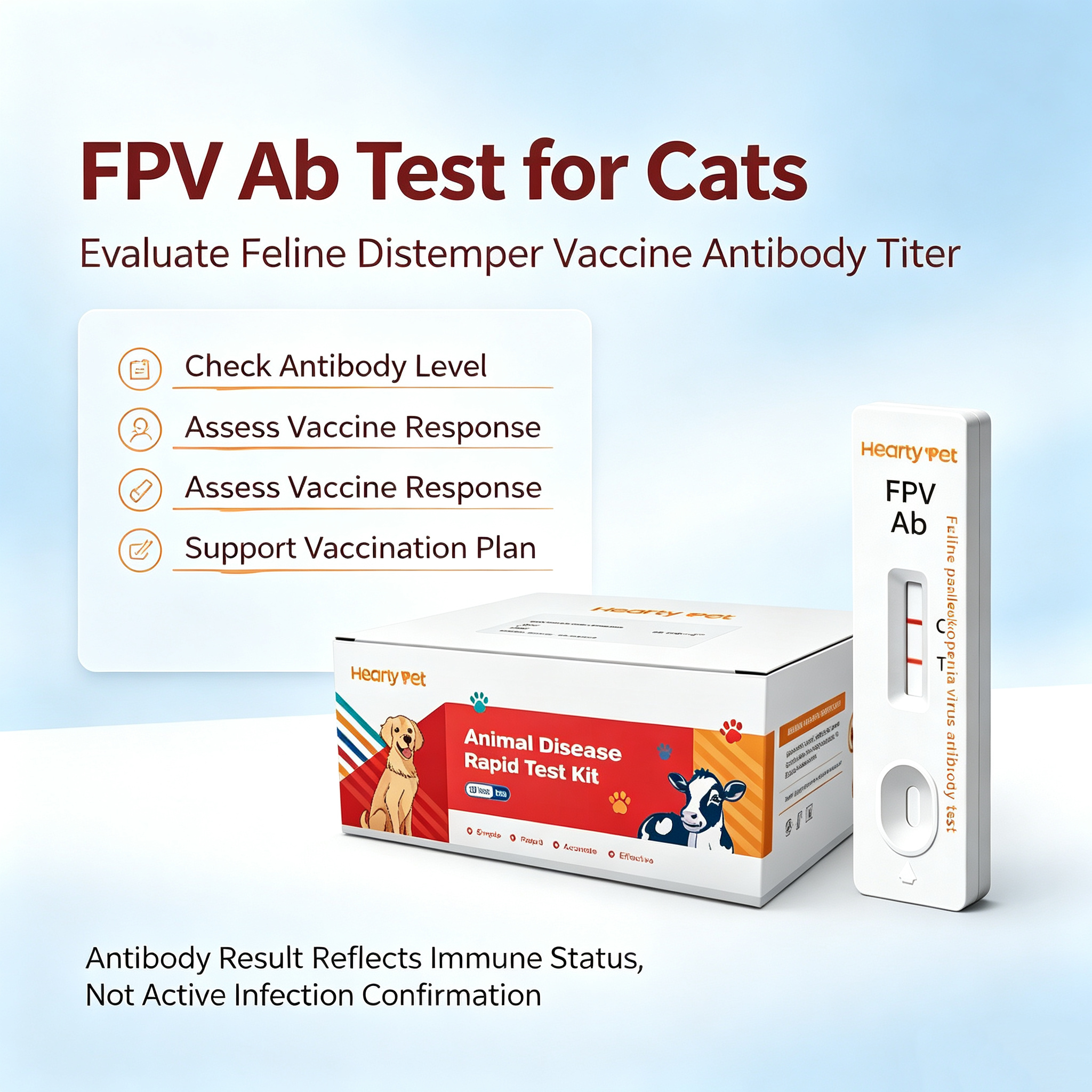 Feline Panleukopenia Virus (FPV) Antibody Titer Rapid Test Kit