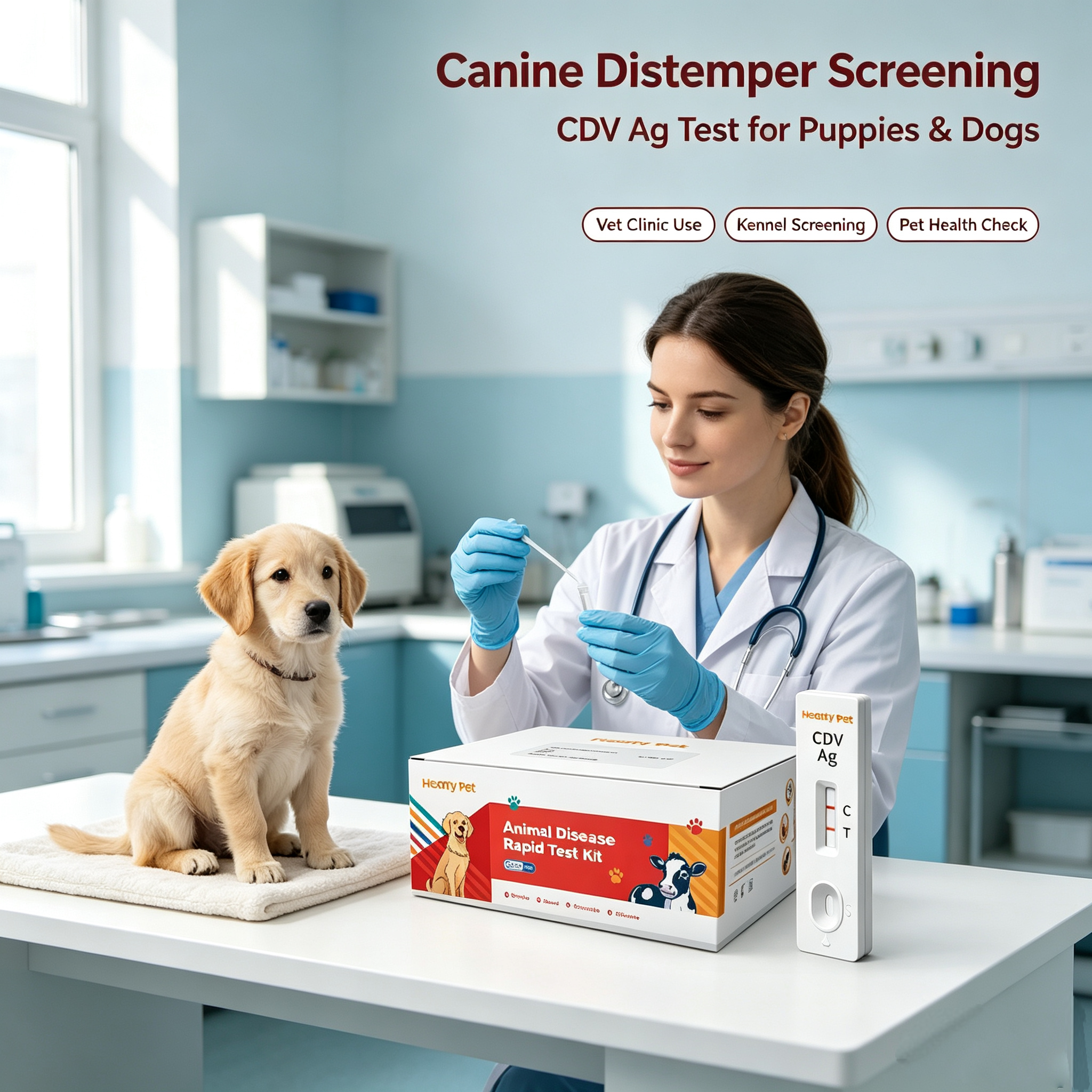 Canine Distemper Virus (CDV) Rapid Antigen Test Kit