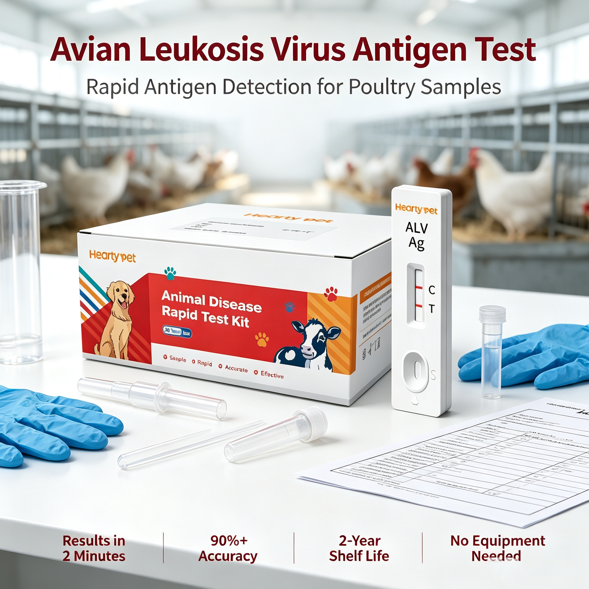 Avian Leukosis Virus (ALV) Rapid Antigen Test Kit — Breeder Flock Purification