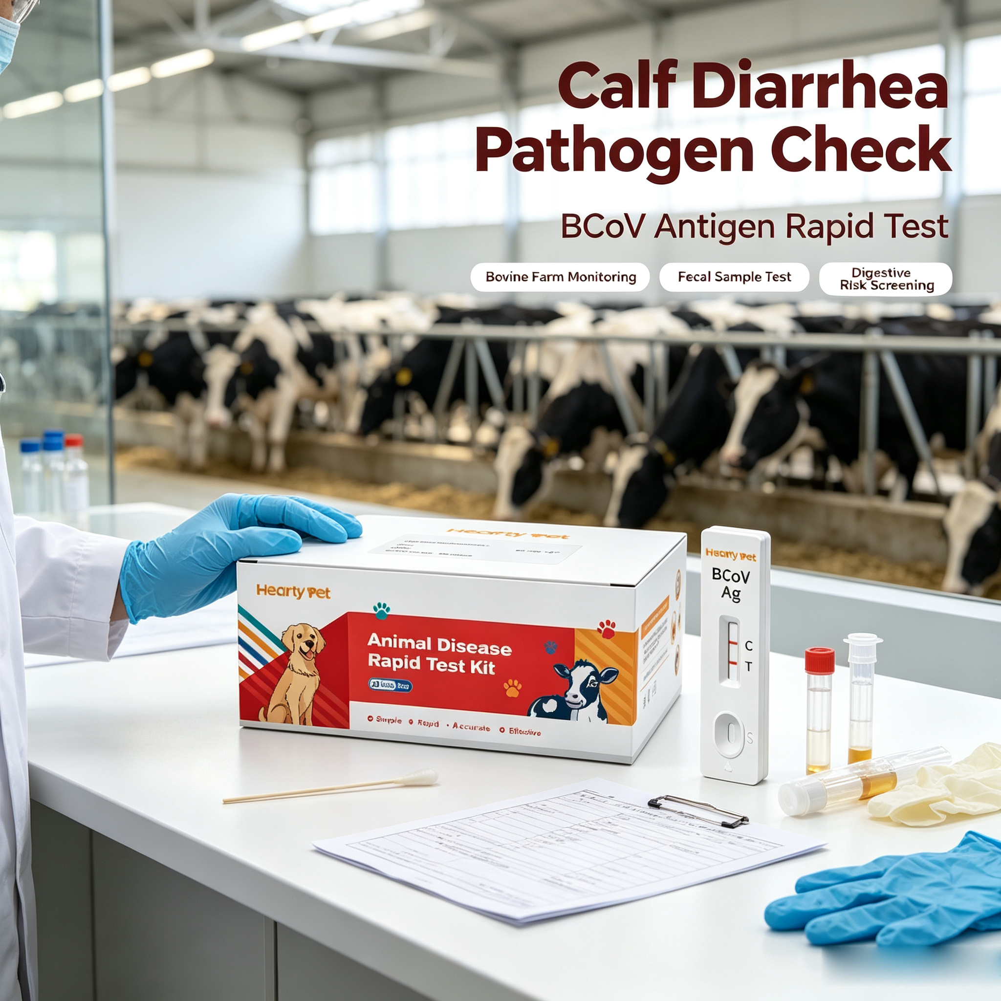 Bovine Coronavirus (BCoV) Rapid Antigen Test Kit — Calf Diarrhea Field Detection