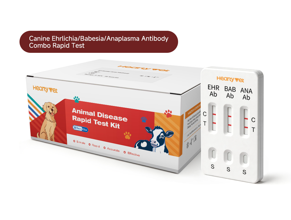 Canine Tick Disease Triple Antibody Rapid Test Kit (EHR/BAB/ANA Ab)
