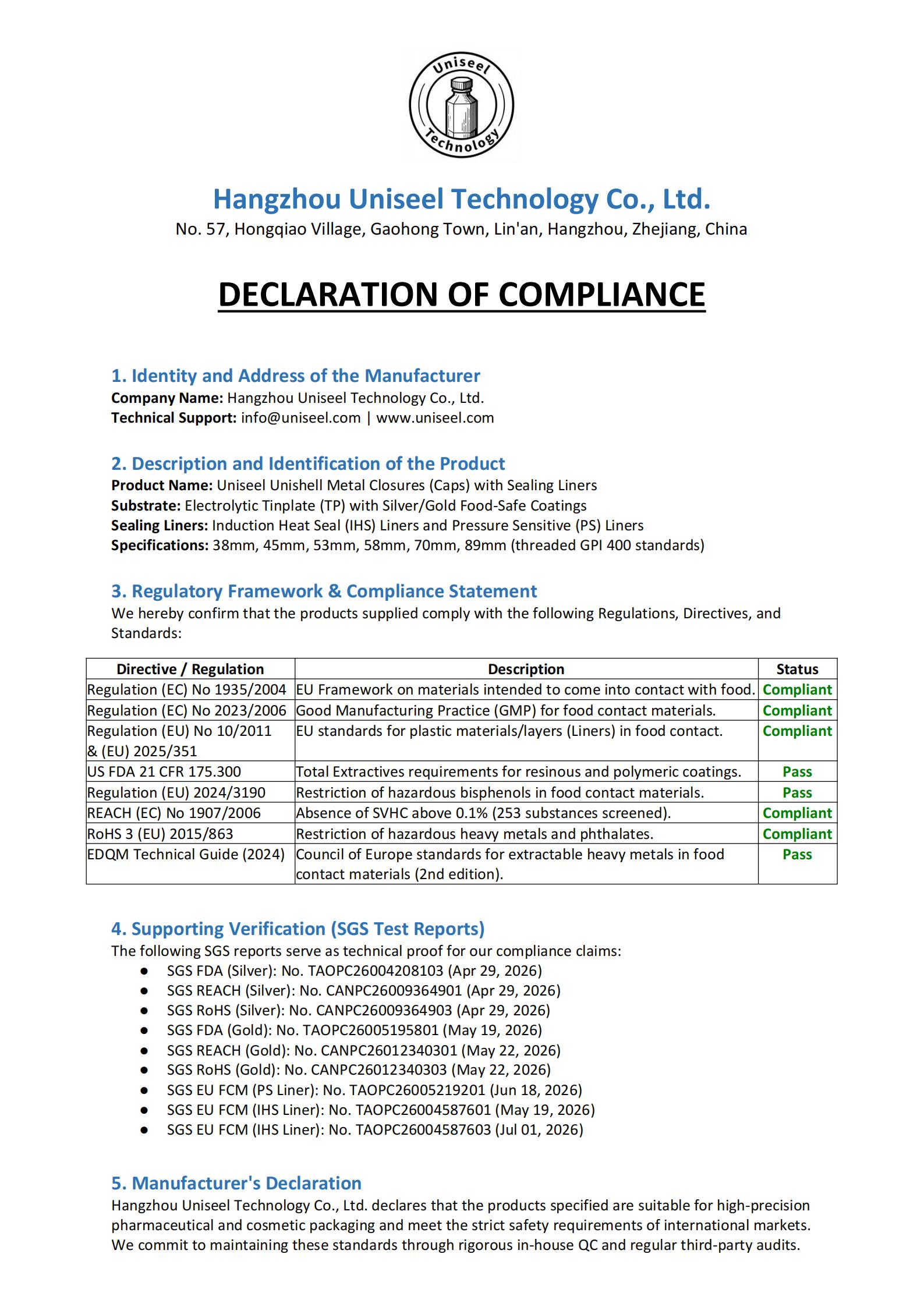 uniseel-unishell-metal-cap-DoC-SGS-verified-EU-FDA-compliance-standard.jpg