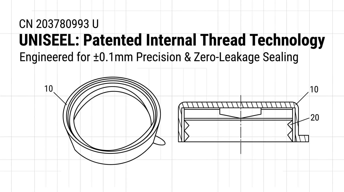 Technical Breakthrough: Uniseel’s Internal Thread Integrated Metal Cap (Patent CN203780993U)