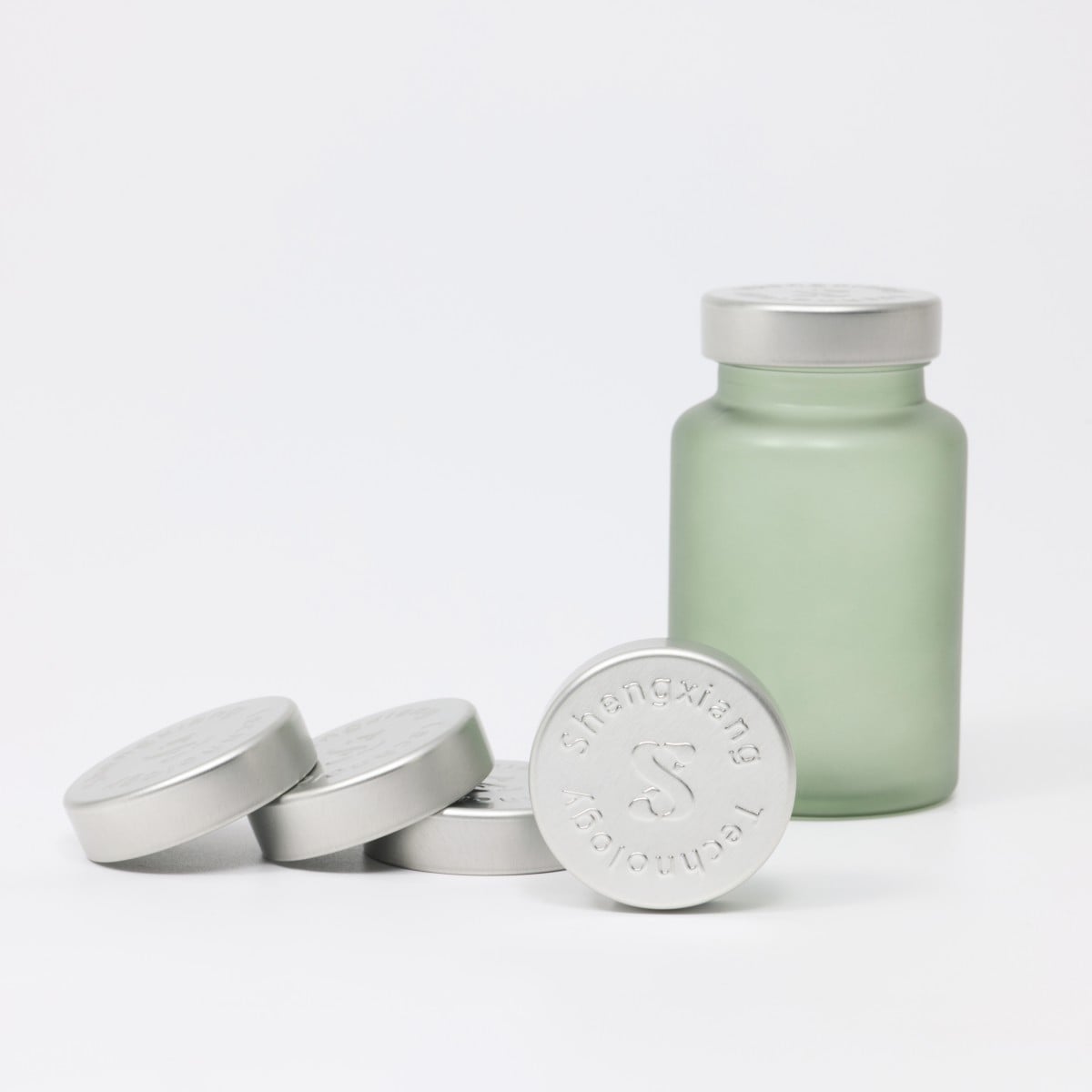 Custom 3D Embossed Logo Unishell Cap - Premium Bespoke Tinplate Closure for Skincare & Pharmaceutical Jars