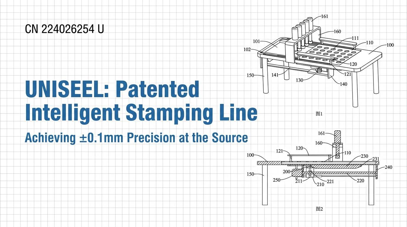Precision at the Source: Uniseel’s Patented Intelligent Stamping Production Line for Elite Unishell Caps (CN 224026254 U)