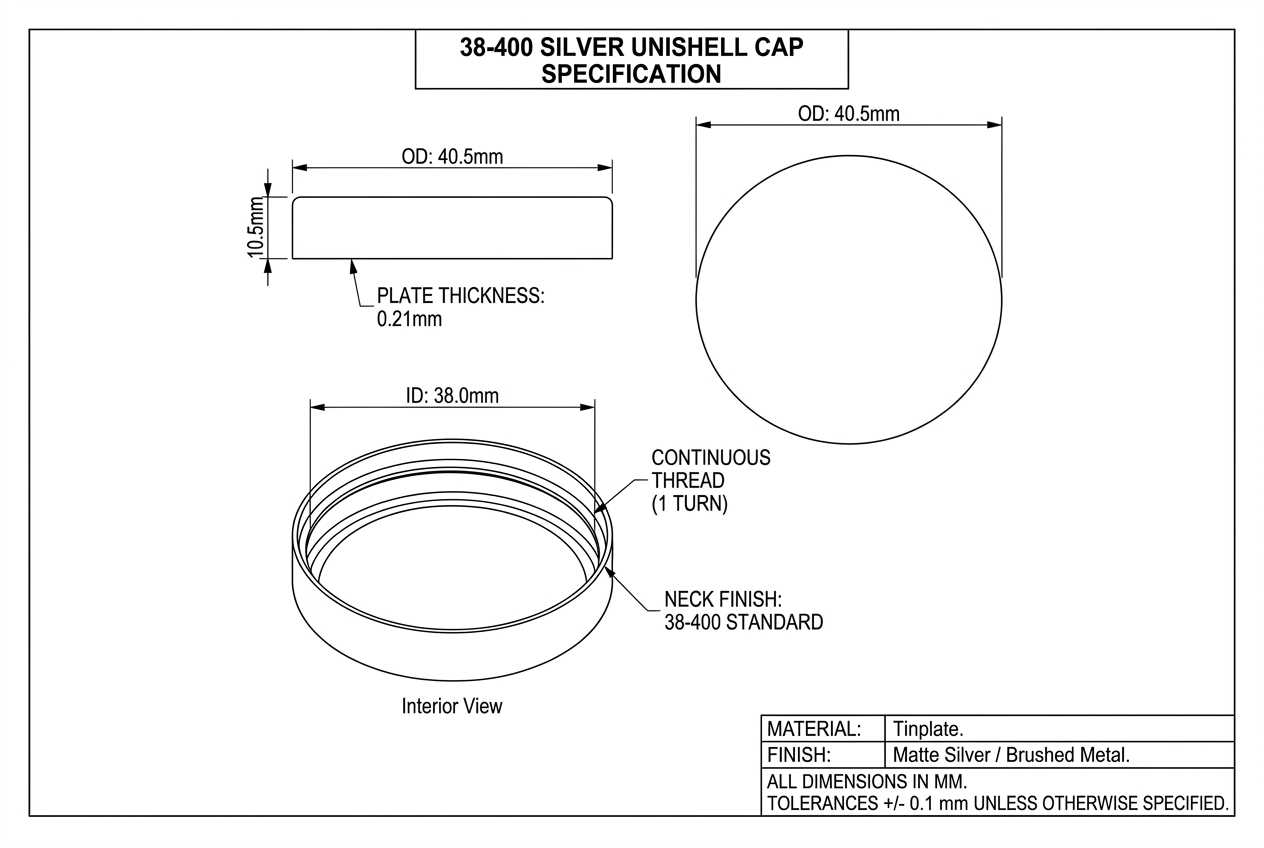 uniseel-38-400-silver-unishell-cap-specification-technical-drawing-0-1mm-tolerance.png