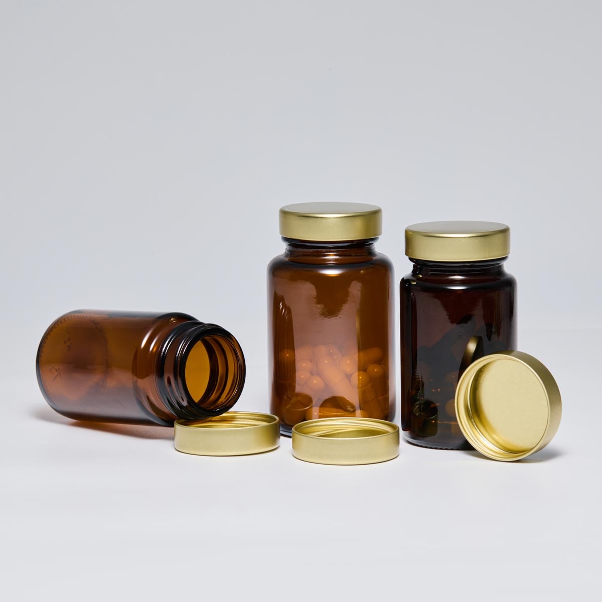 38mm 38/400 Gold Unishell Cap for Glass Pharmaceutical Bottles - Tinplate Unishell Closure