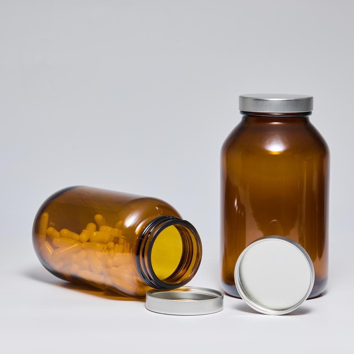 400 silver unishell cap for pet supplement jars   tinplate unishell closure-2