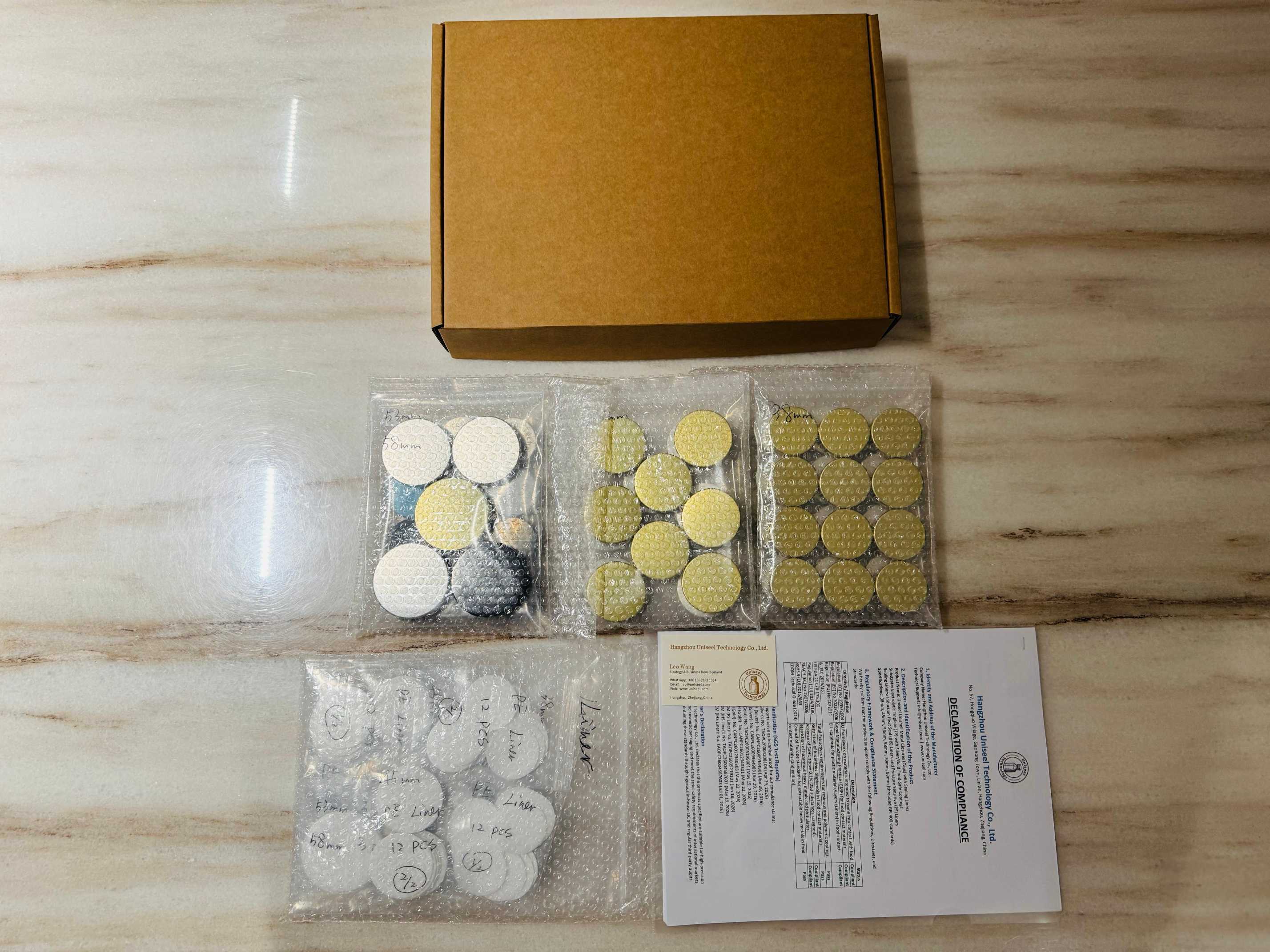uniseel-technical-sampling-kit-doc-compliance-sgs-certified.jpg