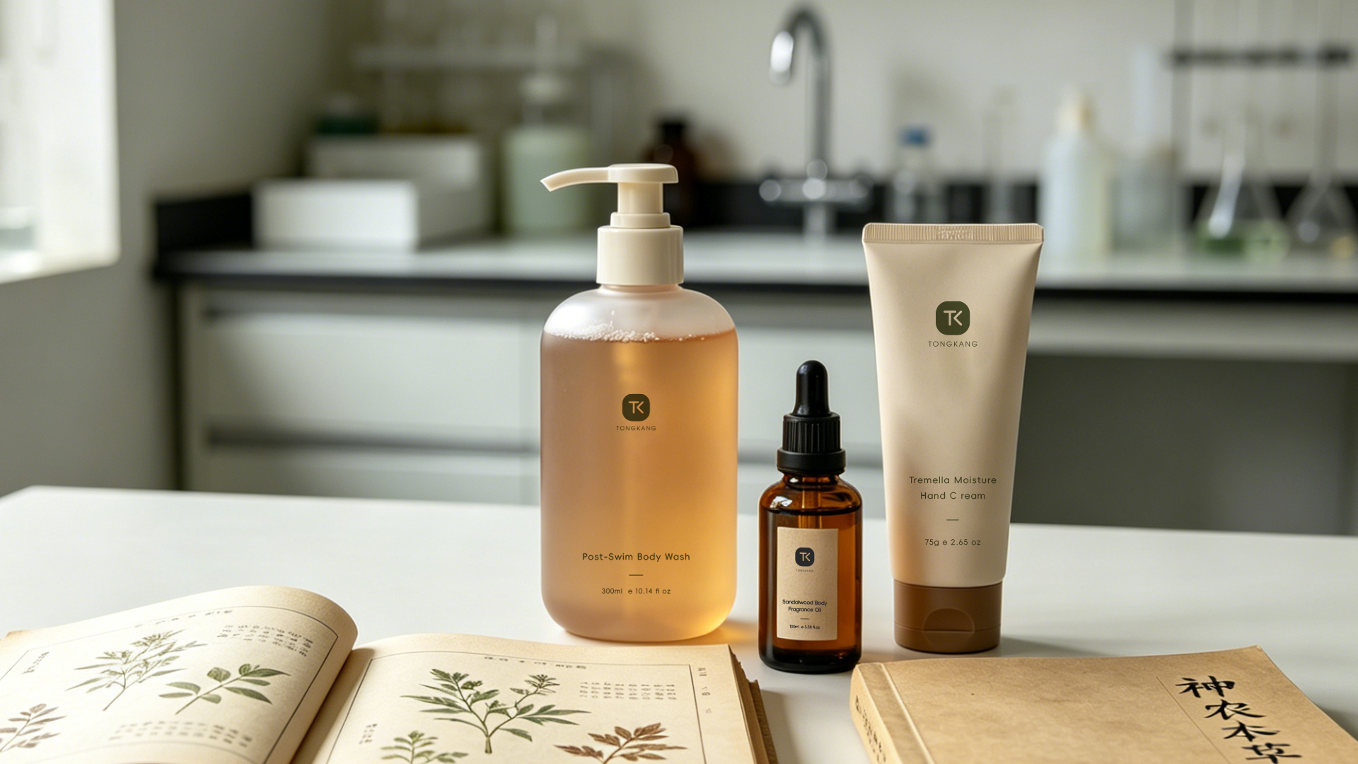 Cuidado de la piel herbal oriental que se combina con la formulación cosmética moderna