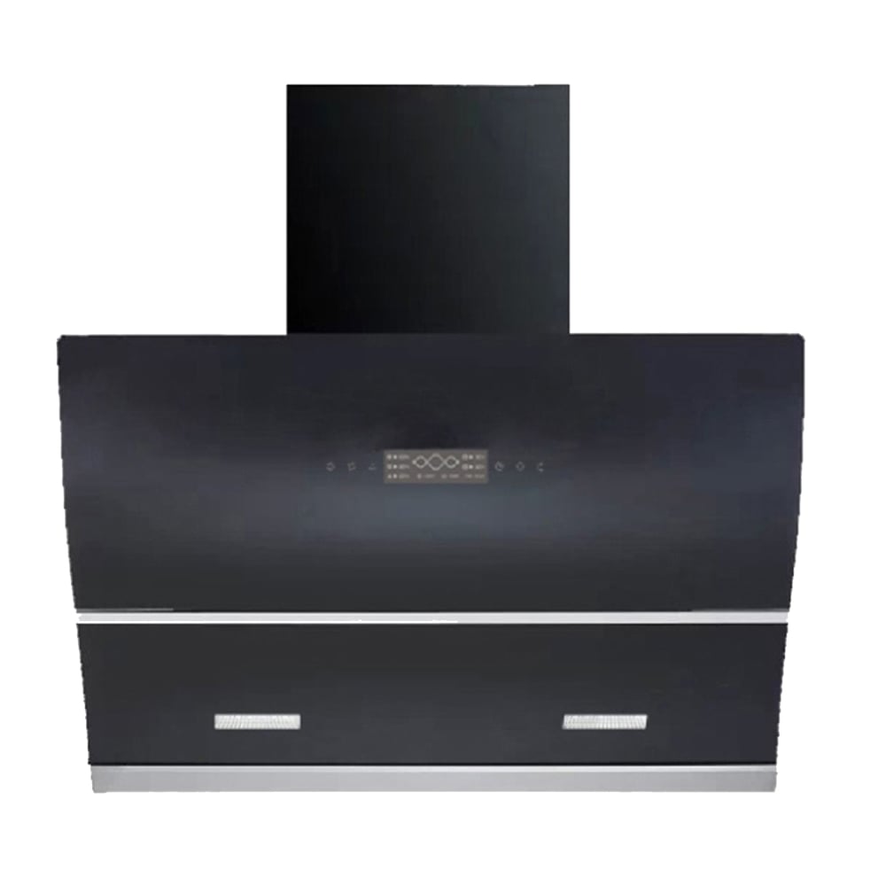 RSD-5  Kitchen Cooker Hood 90cm Tempered Glass Extract Hood Copper Motor Black Color Chimney