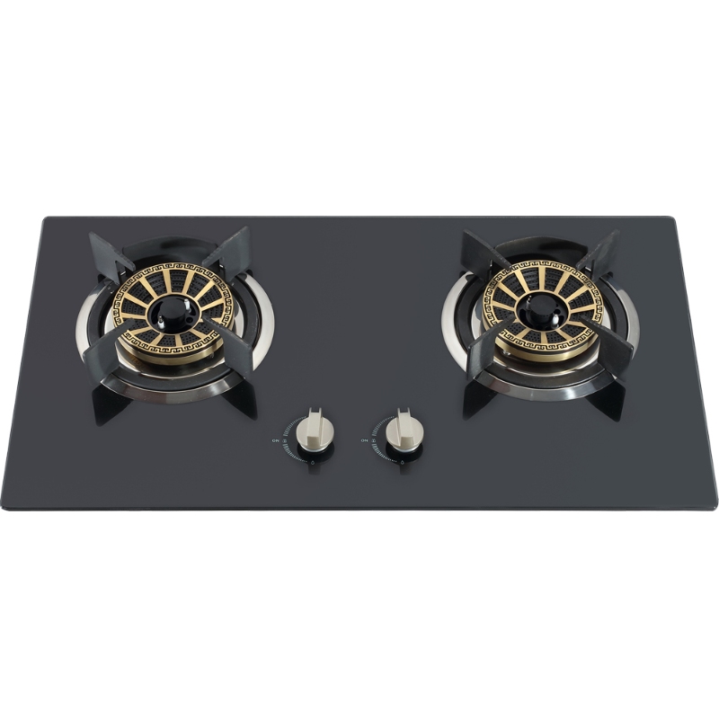 GS2G22 Factory Price Built in 2 Burner Gas Stove Cast Iron Pan Support Gas Hobs Household used