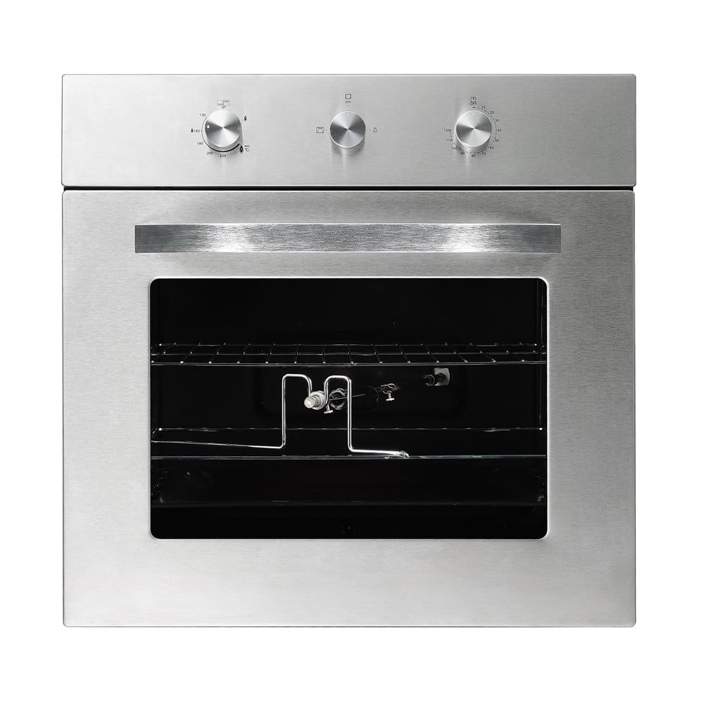 Forno a gás embutido de 60 L com halogênio e aço inoxidável, modelo 60BE32
