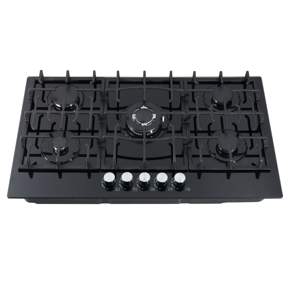 Cuisinières à gaz intégrées GS5G30 en gros, 86 cm, vitrocéramique trempée, brûleurs à gaz, usage domestique