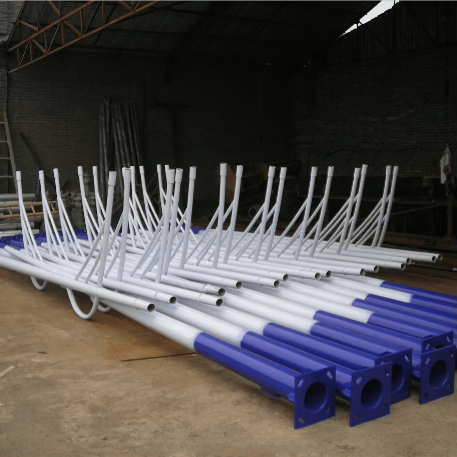 steel pole manufacturer 6m,7m,8m,9m,10m,11m,12m,13m height Q345 steel LED outdoor cost efficiency street light pole