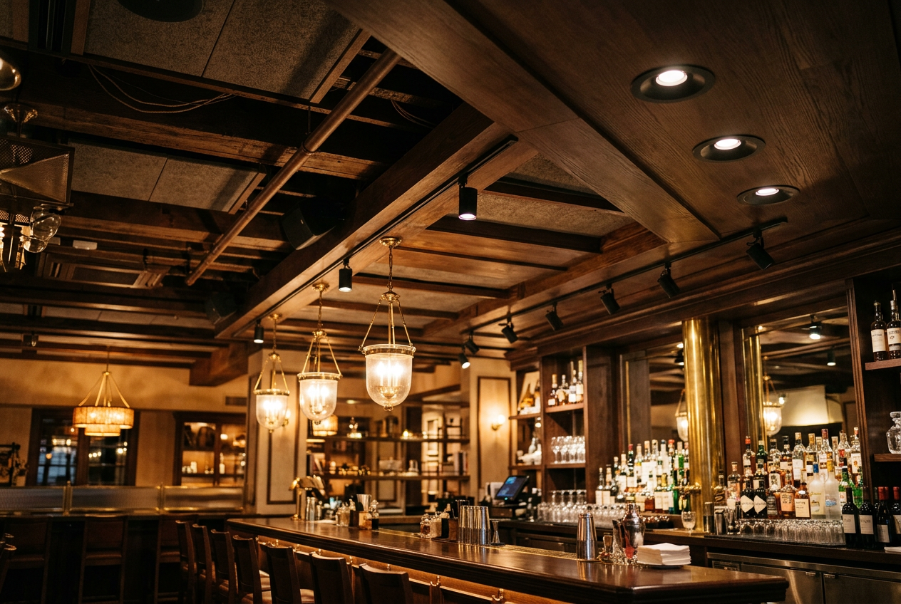 • see scene image: Downlight Spotlight-lighting-project-restaurant-bar.png